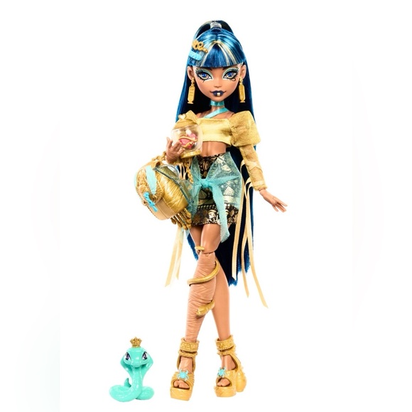 monster high Other - 🐍Monster High Cleo De Nile Doll w/ Hissette Cobra & Accessories New Collectible